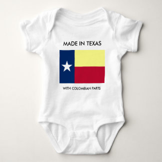 Gjort i Texas med den colombianska T-shirt