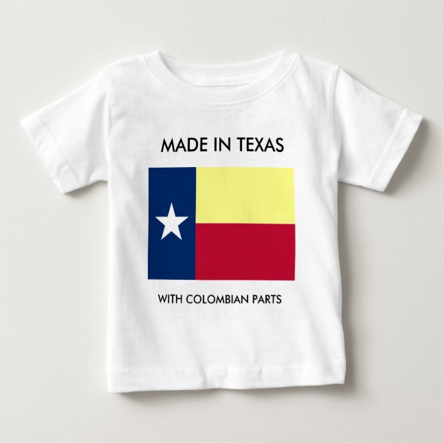 Gjort i Texas med den colombianska Tee Shirt (Framsida)
