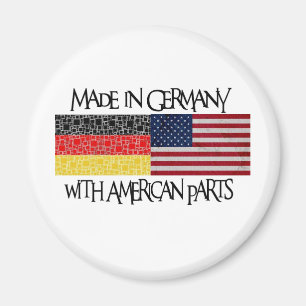 Gjort i Tyskland med amerikandelar Magnet