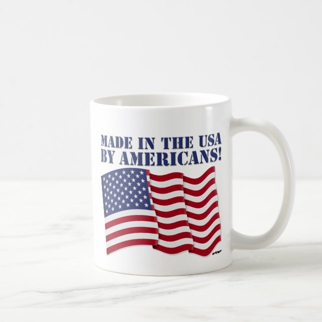 GJORT I USA AV AMERIKANER! KAFFEMUGG (Höger)