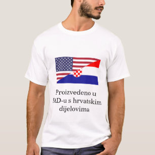 Gjort i USEN med den kroatiska delT-tröja T Shirt