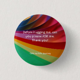 Gjort med vänlighet, ett Autismmedvetenhetemblem Knapp