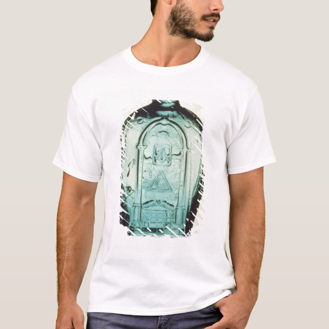 Gjuta-blåst masonic flaska t-shirt (Framsida)