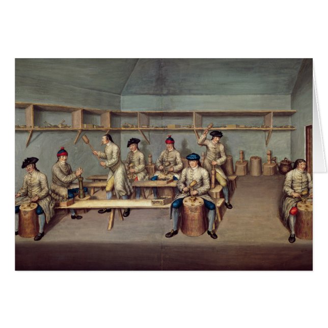 Gjuta pudrakulorna hälsningskort (Framsidan Horizontal)