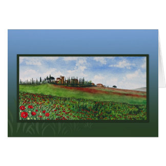 Gjutet med vallmo hälsningskort