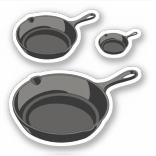gjutna järn-panna klistermärken