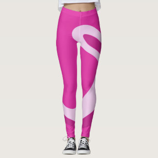 Gjutna shock rosa med Retro-virvel Leggings