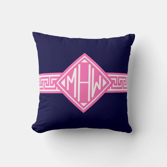 GK Ram #2 Diamantformad monogram Kudde (Framsida)