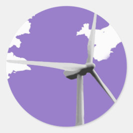 GKWF-lila Runt Klistermärke