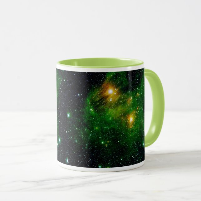 GL490 Green Gas Cloud Nebula - NASA rymdbild Mugg (Framsida höger)