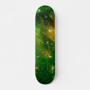 GL490 Green Gas Cloud Nebula - NASA Rymdfoto Old School Skateboard Bräda 18 Cm