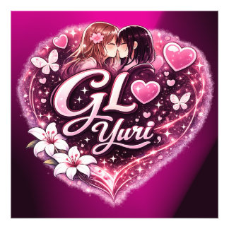 GL Yuri | Girls’ Love Anime Estetisk Design Fototryck