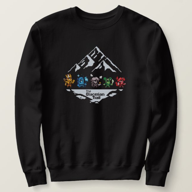 Glacerian Trail - Black Sweatshirt (Design framsida)