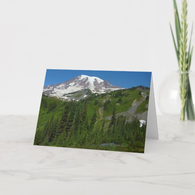 Glacial smältning vid Mount Rainier Kort (Framsida)