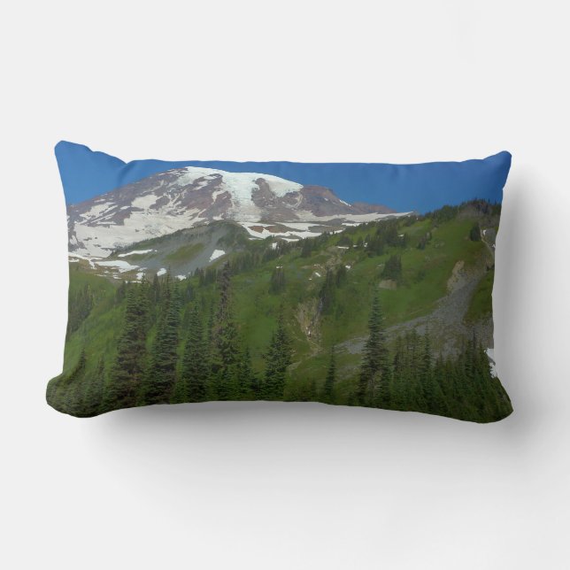 Glacial smältning vid Mount Rainier Lumbarkudde (Framsida)