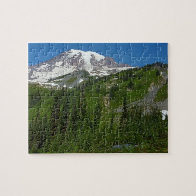 Glacial smältning vid Mount Rainier Pussel (Horisontell)