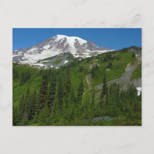 Glacial smältning vid Mount Rainier Vykort