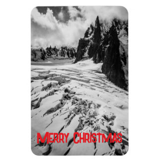 Glacial spricka Mont Blanc, Frankrike jul Magnet