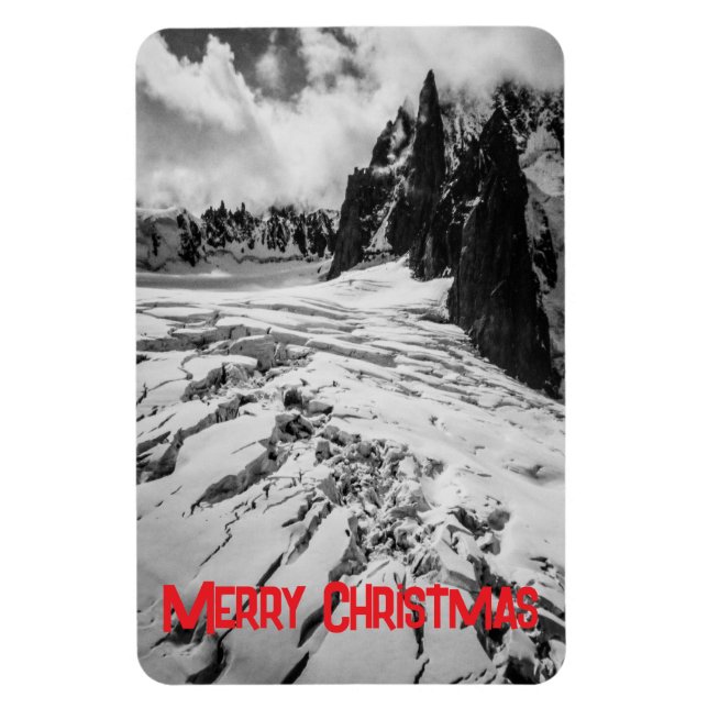 Glacial spricka Mont Blanc, Frankrike jul  Magnet (Vertikal)