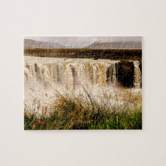 Glacial vattenfall Island Pussel