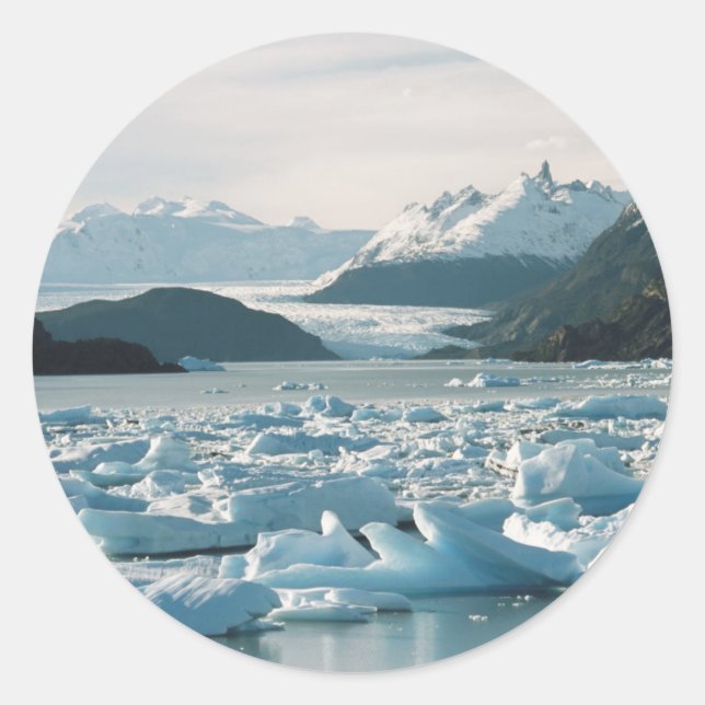 Glaciala isberg runt klistermärke (Framsida)
