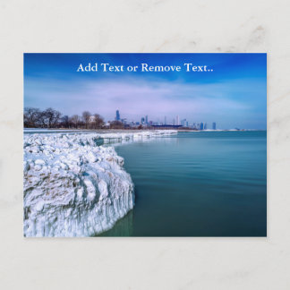 Glaciär, fryst, av Windy City Postcard Vykort