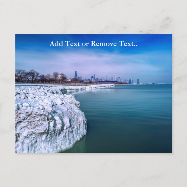 Glaciär, fryst, av Windy City Postcard Vykort (Framsida)