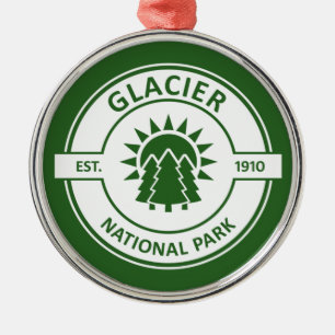 Glaciär nationalpark julgransprydnad metall
