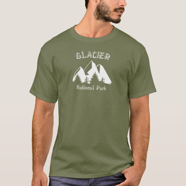  Glaciär nationalpark T Shirt (Framsida)