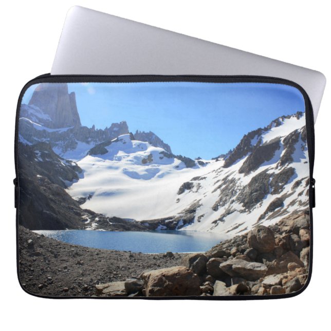 Glaciär Near montering Fitz Roy för sjö Laptop Sleeve (Framsidan)