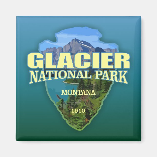 Glaciär NP (pilhuvud) Magnet (Framsidan)