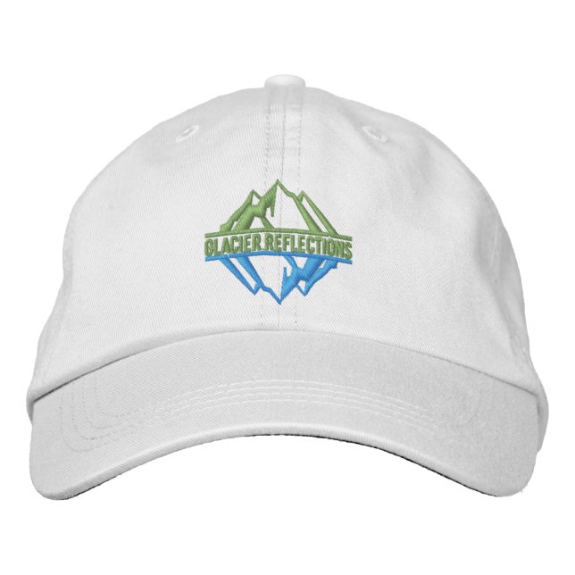 Glaciär Reflektion Logotyp Baseball Cap Broderad Keps (Framsida)
