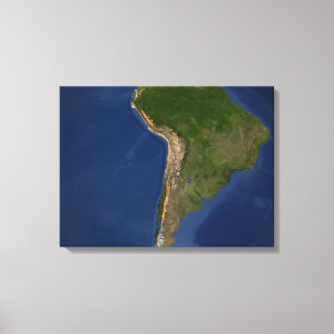 Glaciärer i regioner av South America Canvastryck