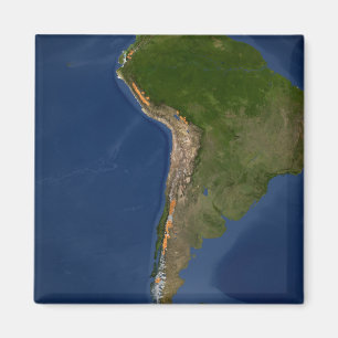 Glaciärer i regioner av South America Magnet