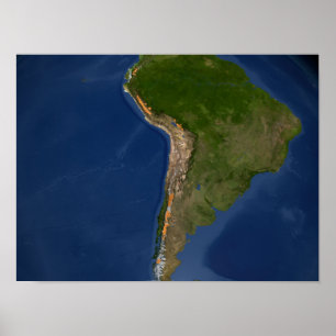 Glaciärer i regioner av South America Poster