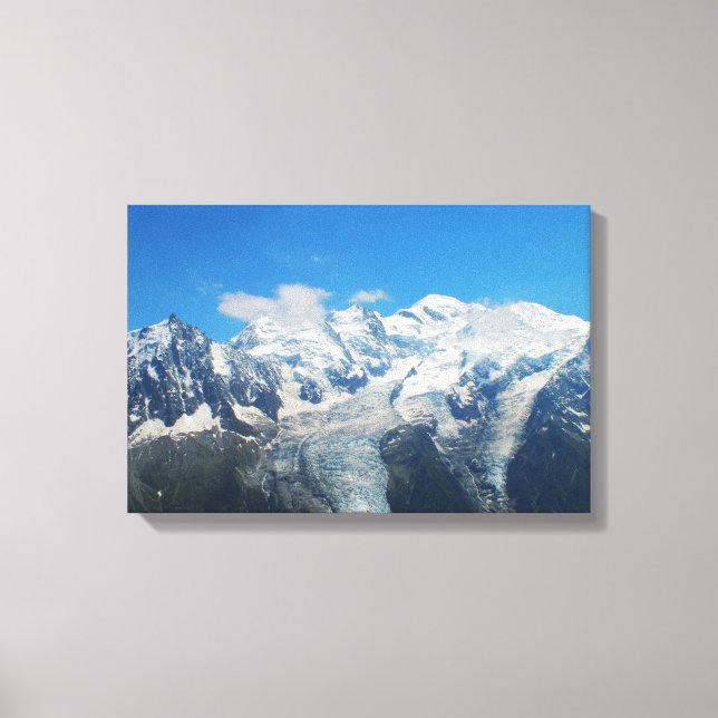 Glaciärer på Mont Blanc Canvastryck (Framsida)