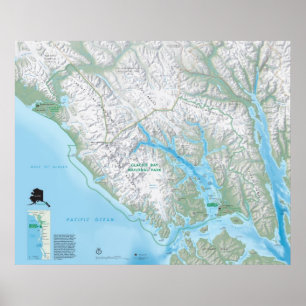 Glaciärfjärdnationalpark Poster