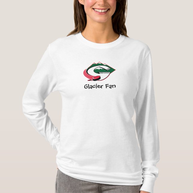 Glaciärfläkt - damHoodie T-shirt (Framsida)