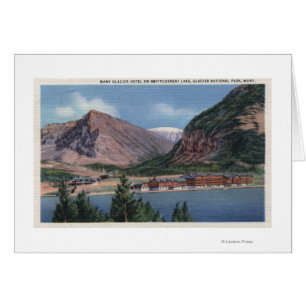 Glaciärnationalpark, många MT - glaciärhotell 2 Hälsningskort