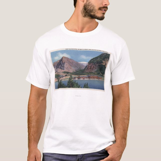 Glaciärnationalpark, många MT - glaciärhotell 2 T-shirt (Framsida)
