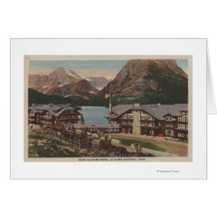 Glaciärnationalpark, många MT - glaciärhotell Hälsningskort