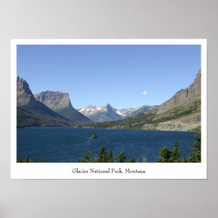Glaciärnationalpark - sjön beskådar affischen poster