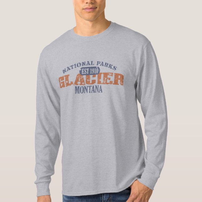 Glaciärnationalpark Tee Shirt (Framsida)
