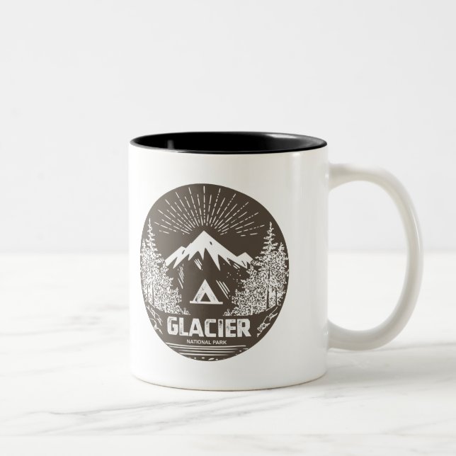 Glaciärnationalpark Två-Tonad Mugg (Höger)