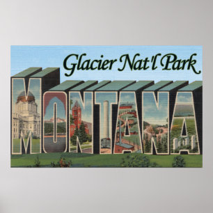 Glaciärnationalskog, Montana Poster