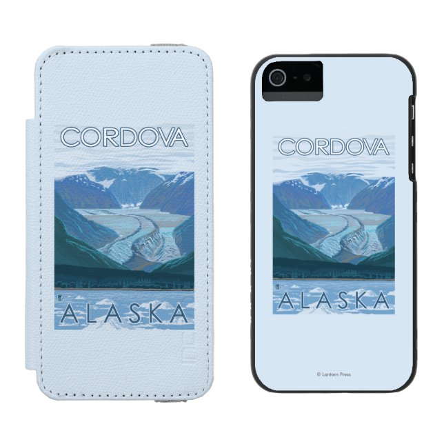 Glaciärplats - Cordova, Alaska Incipio iPhone Wallet Skal (Sida vid Sida)