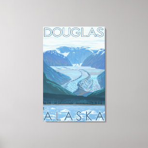 Glaciärplats - Douglas, Alaska Canvastryck