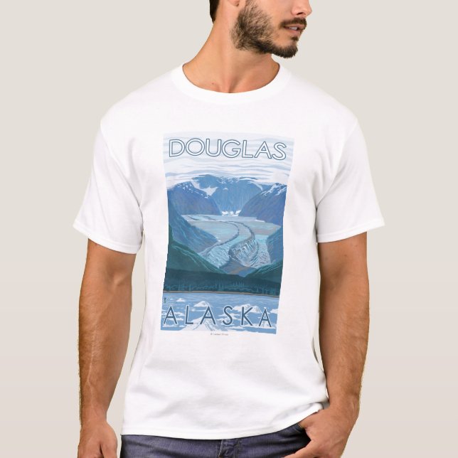 Glaciärplats - Douglas, Alaska Tee (Framsida)
