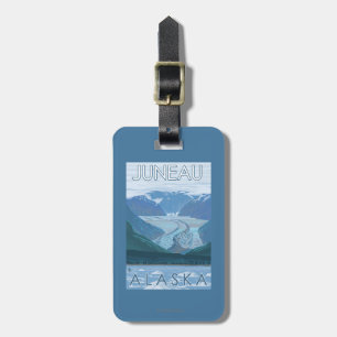 Glaciärplats - Juneau, Alaska Bagagebricka