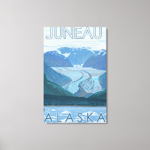 Glaciärplats - Juneau, Alaska Canvastryck